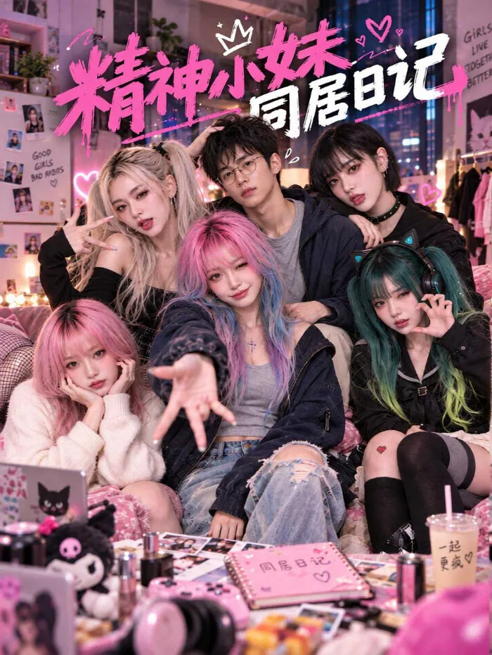 《精神小妹》短剧海报，都市喜剧题材，2026年9月24日上映